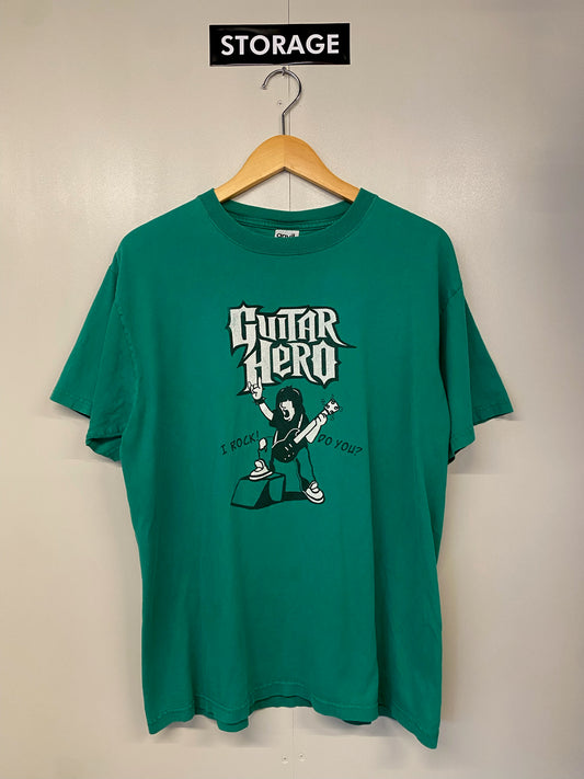 【古着】GUITER HERO Tee L