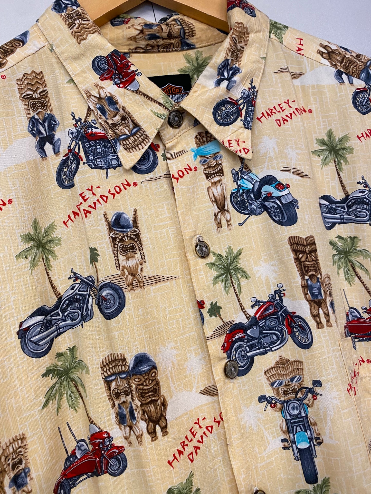 【古着】HARLEY DAVIDSON Aloha Shirt XL