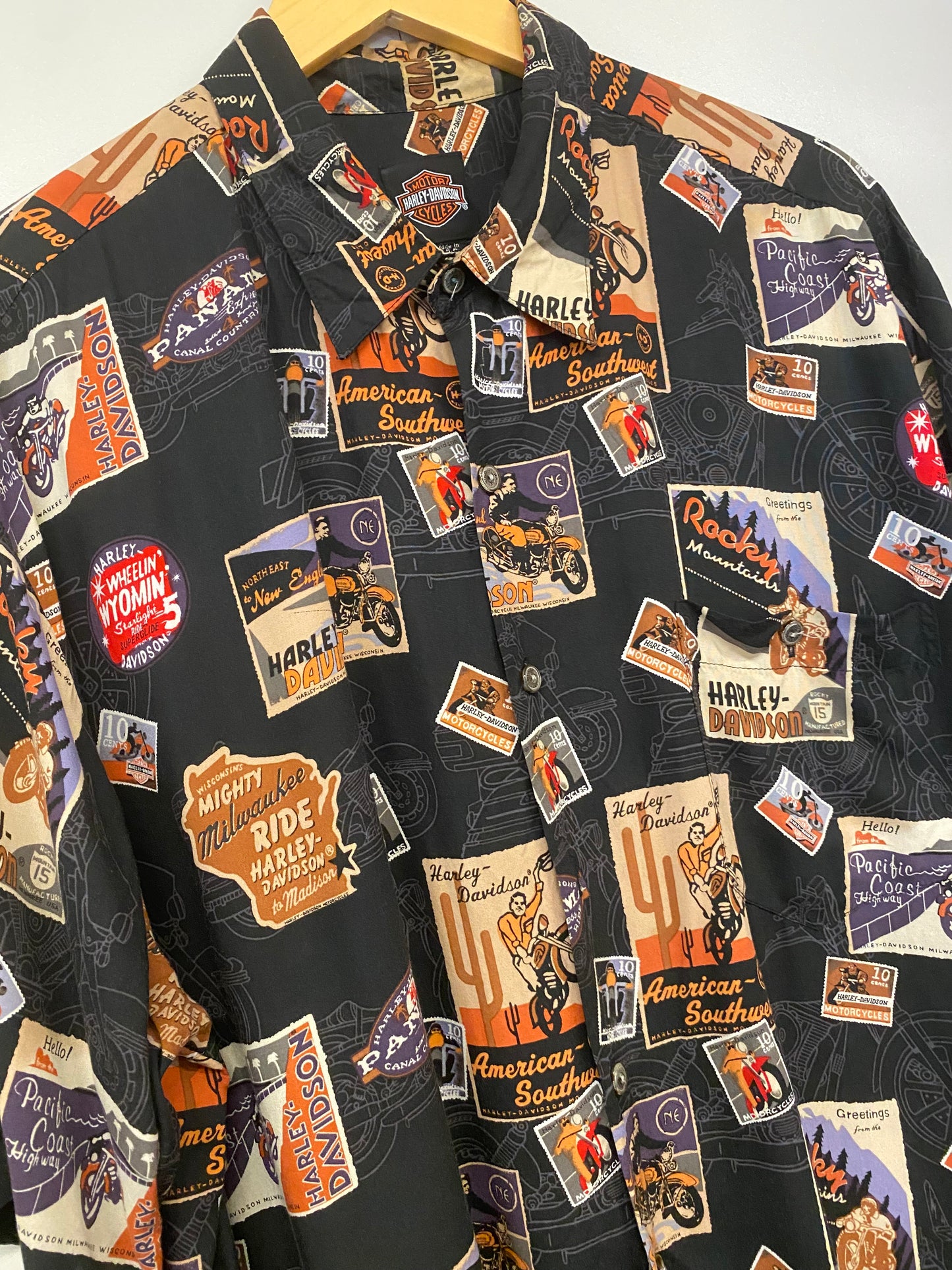 【古着】HARLEY DAVIDSON Aloha Shirt XL