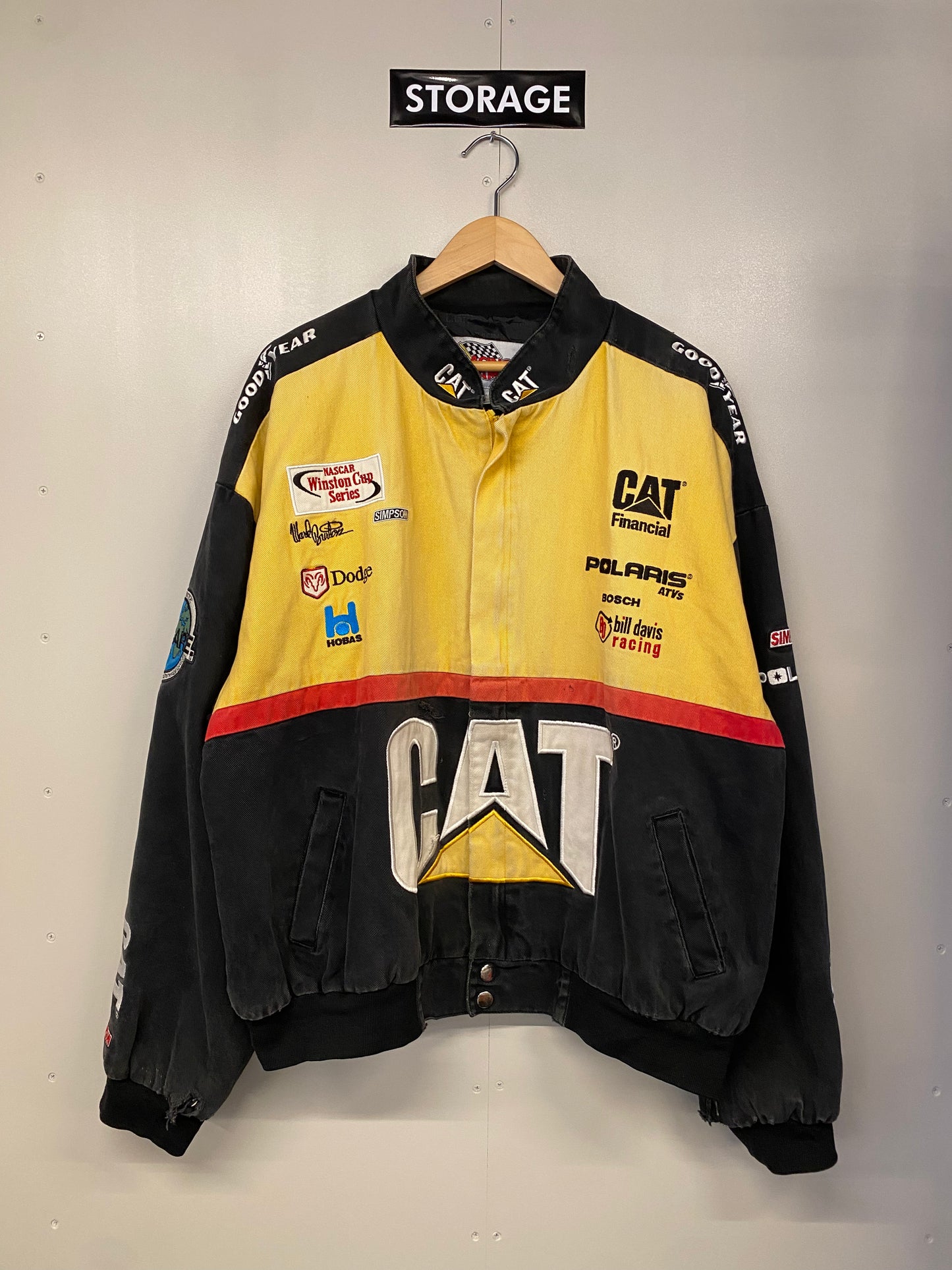 【古着】RACING Jacket CAT Caterpillar XXL