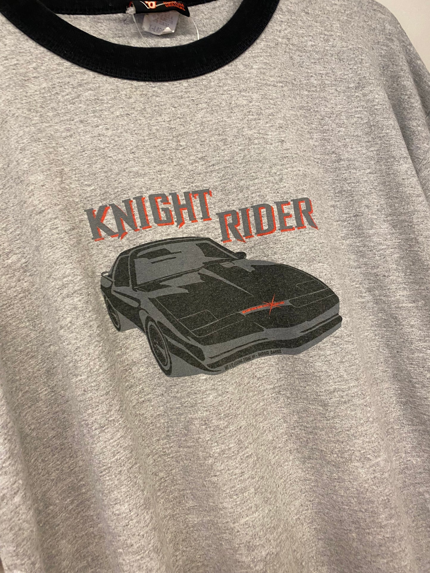 【古着】KNIGT RIDER RINGER Tee XL