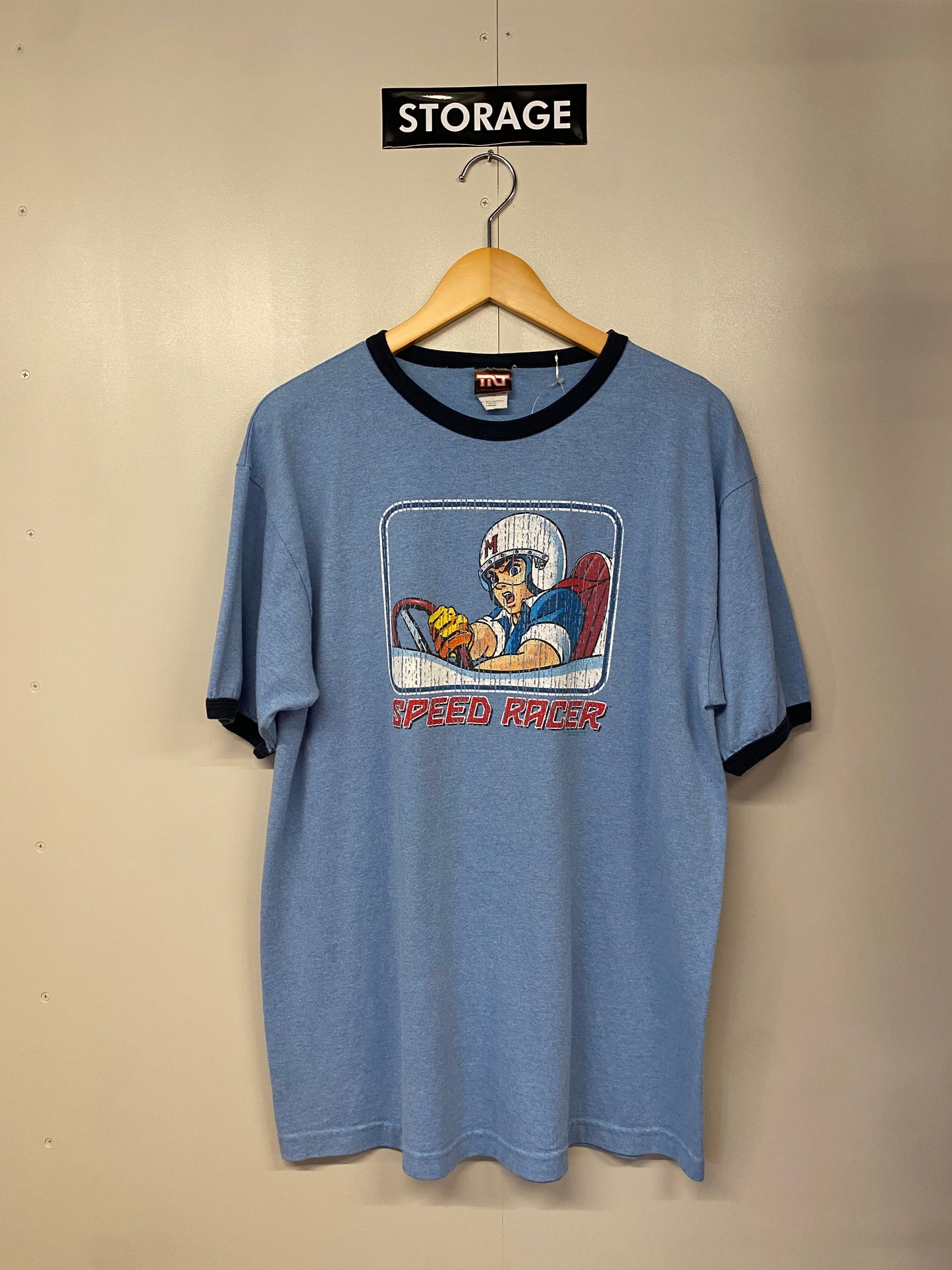 【古着】SPEED RACER RINGER Tee 90s L