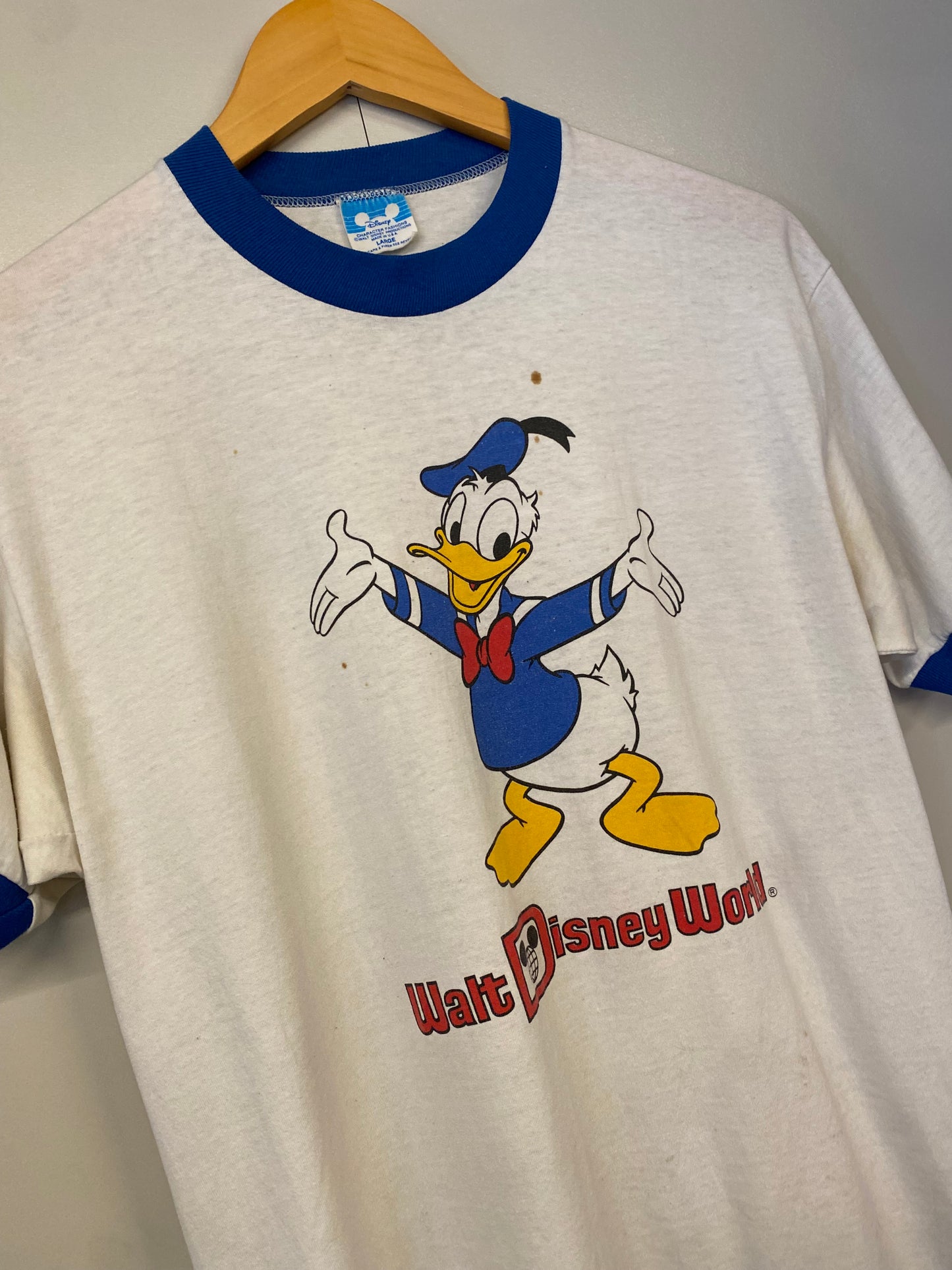 【古着】80s Disney Donald Tee L