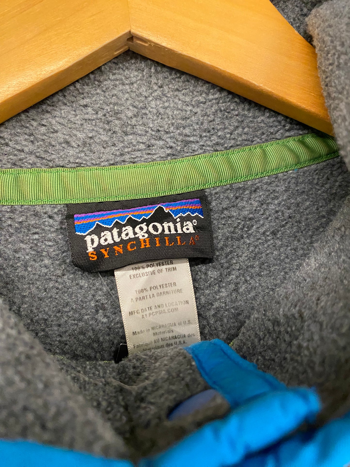【中古】patagonia fleece SYNCHILLA snap-T jacket M