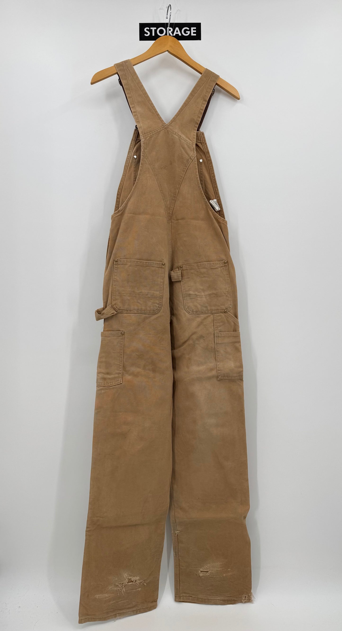 【古着】carhartt BIB OVERALL COTTON DUCK 30/34
