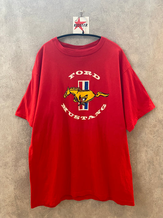 【古着】90s Ford official MUSTANG advertising Tee XL