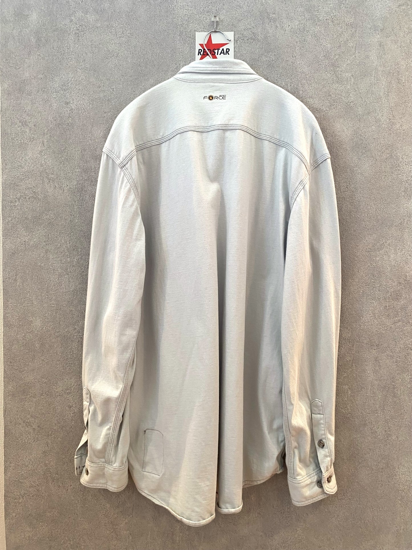 【古着】Carhartt work shirt TESLA advertising Tee L