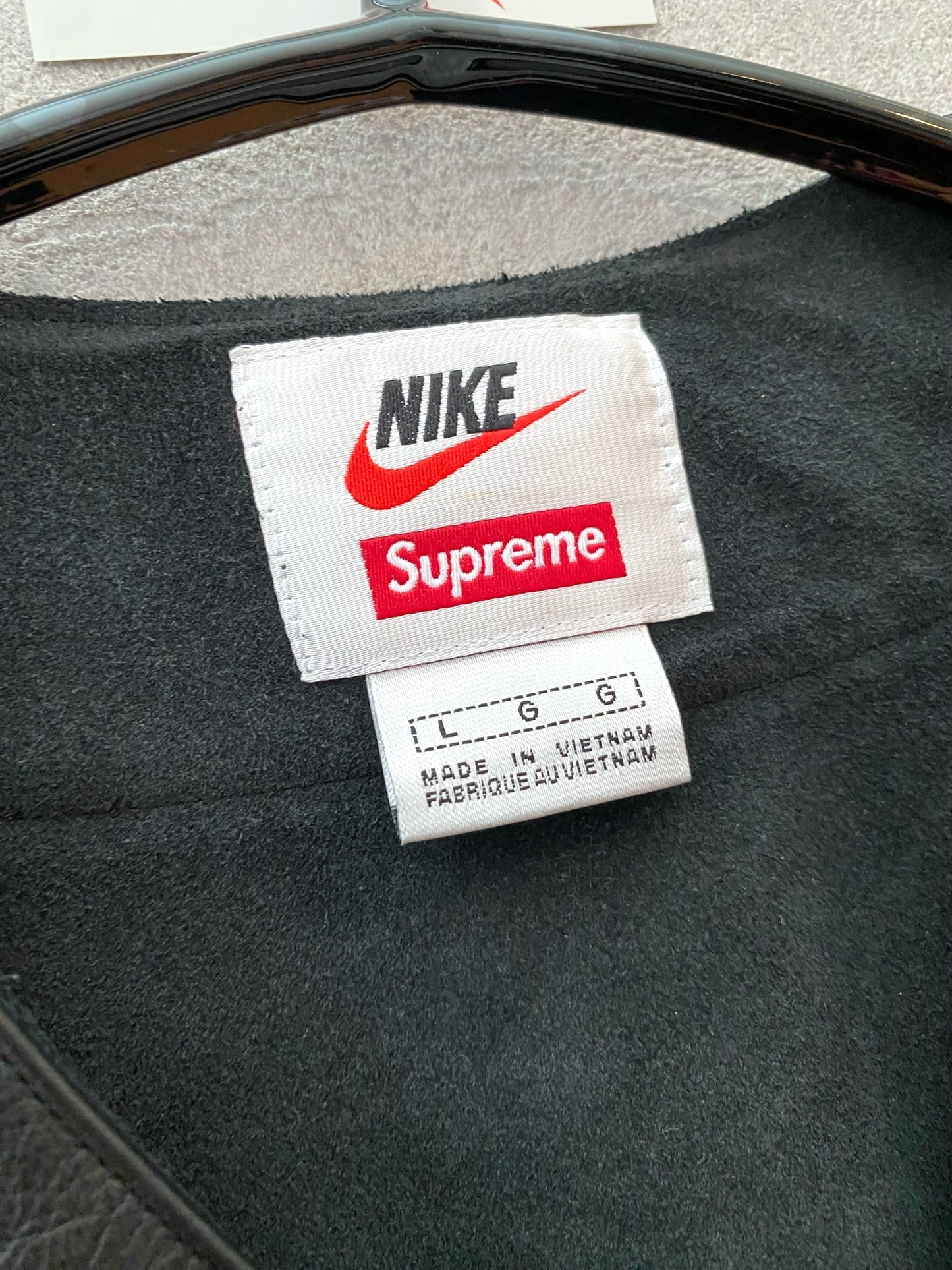 【中古】Supreme NIKE Leather Baseball Jersey L