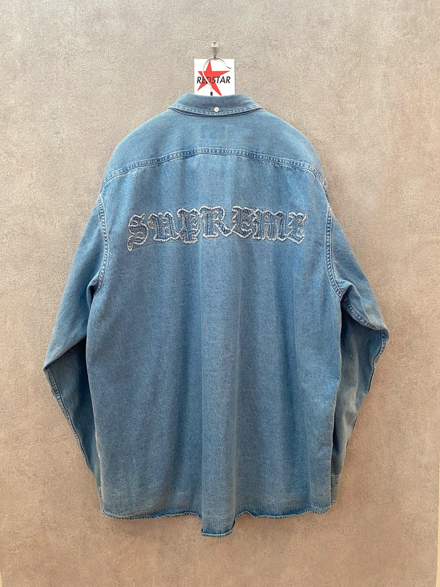【古着】Supreme 21AW Applique Denim Shirt XL
