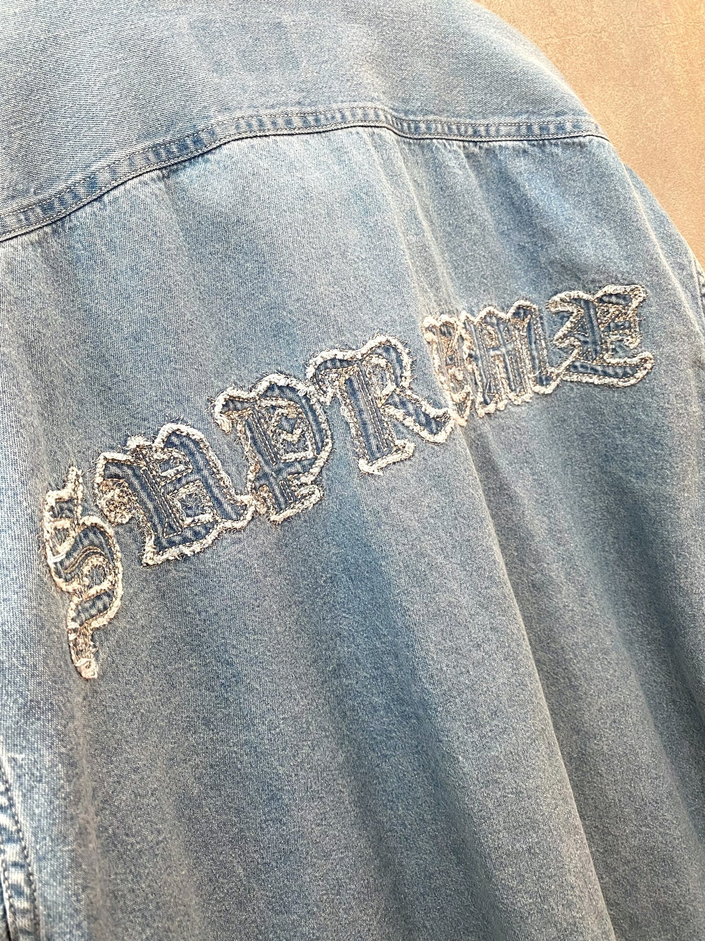 【古着】Supreme 21AW Applique Denim Shirt XL