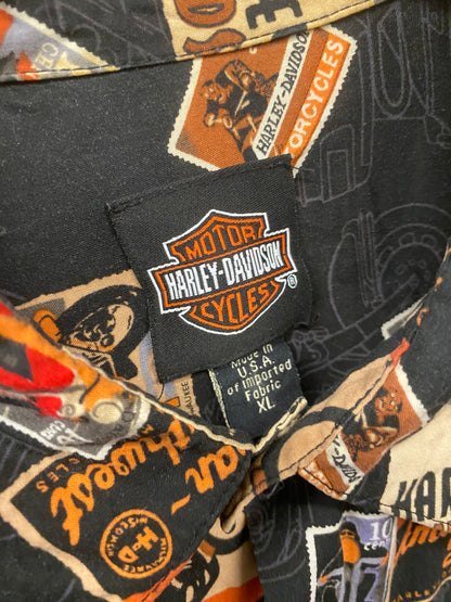 【古着】HARLEY DAVIDSON Aloha Shirt XL