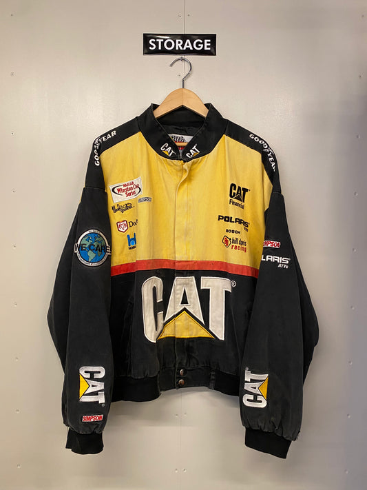 【古着】RACING Jacket CAT Caterpillar XXL