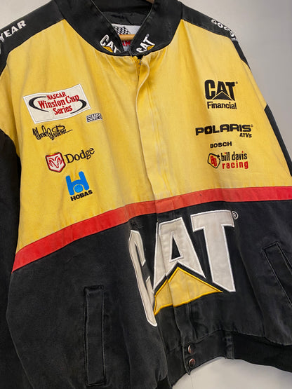 【古着】RACING Jacket CAT Caterpillar XXL