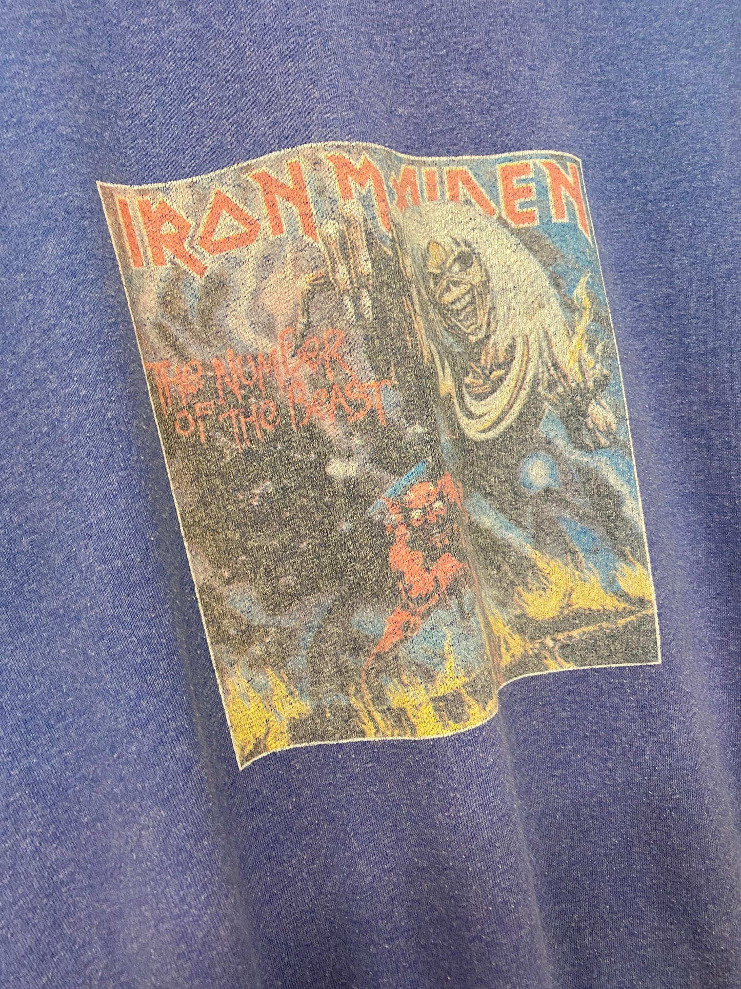 【古着】IRON MAIDEN RINGER Tee 90s M