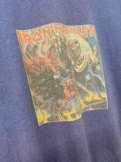 【古着】IRON MAIDEN RINGER Tee 90s M