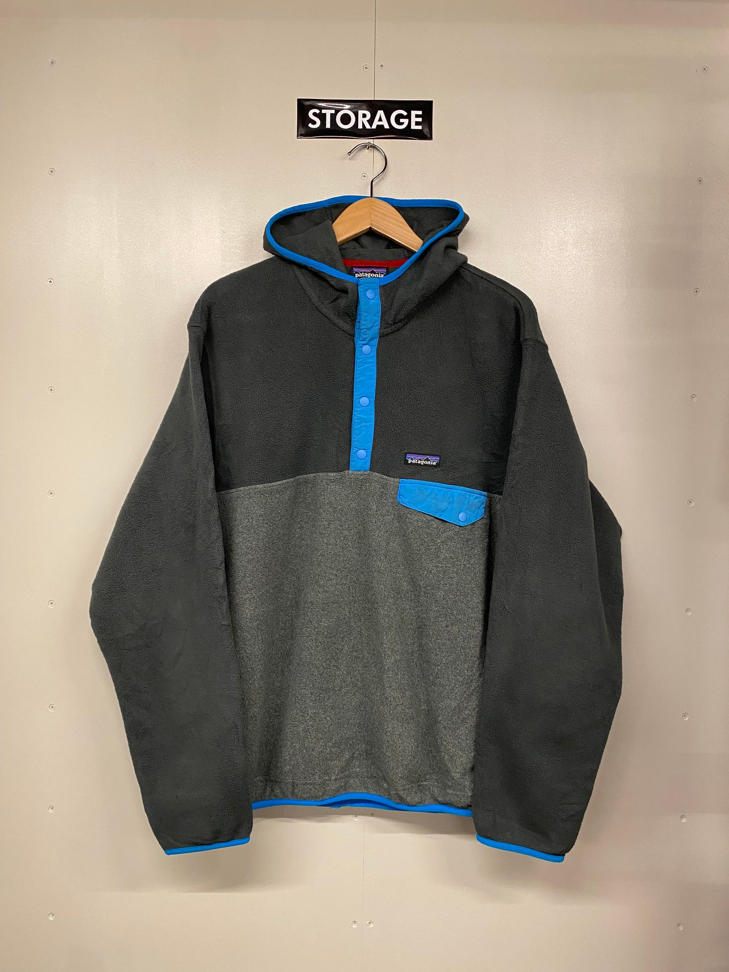【古着】patagonia fleece SYNCHILLA snap-T hoodie jacket 25461 FA15 XL