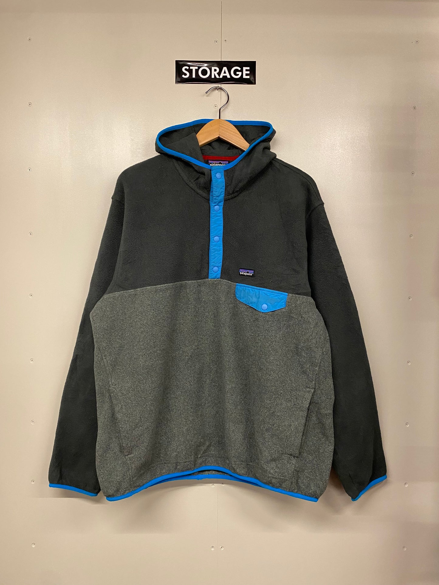 【古着】patagonia fleece SYNCHILLA snap-T hoodie jacket 25461 FA15 XL