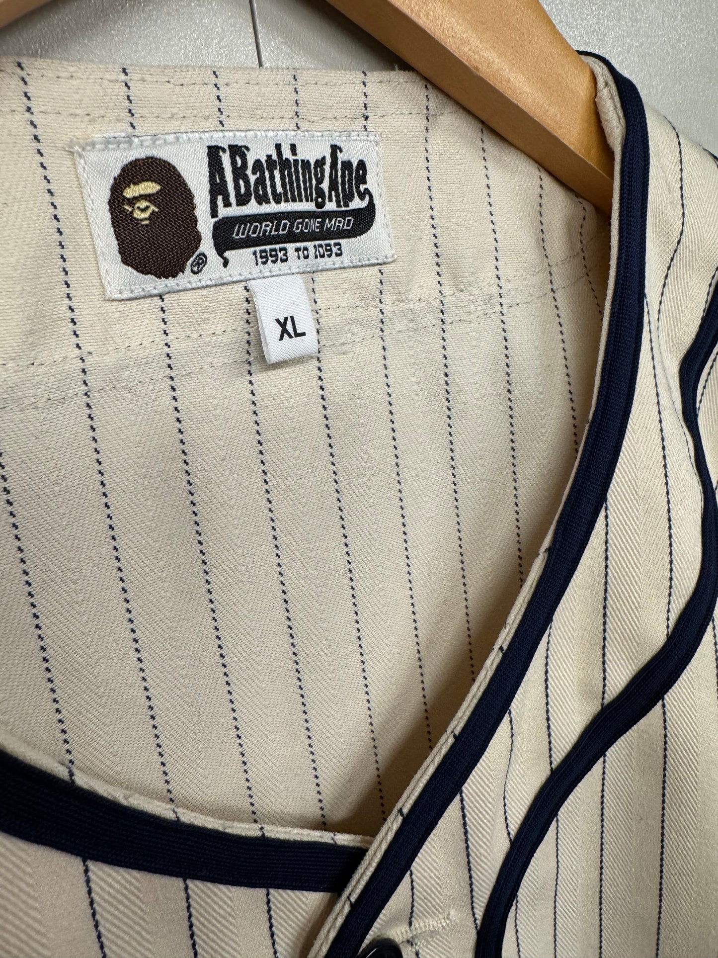 【中古】A BATHING APE Base Ball shirt XL