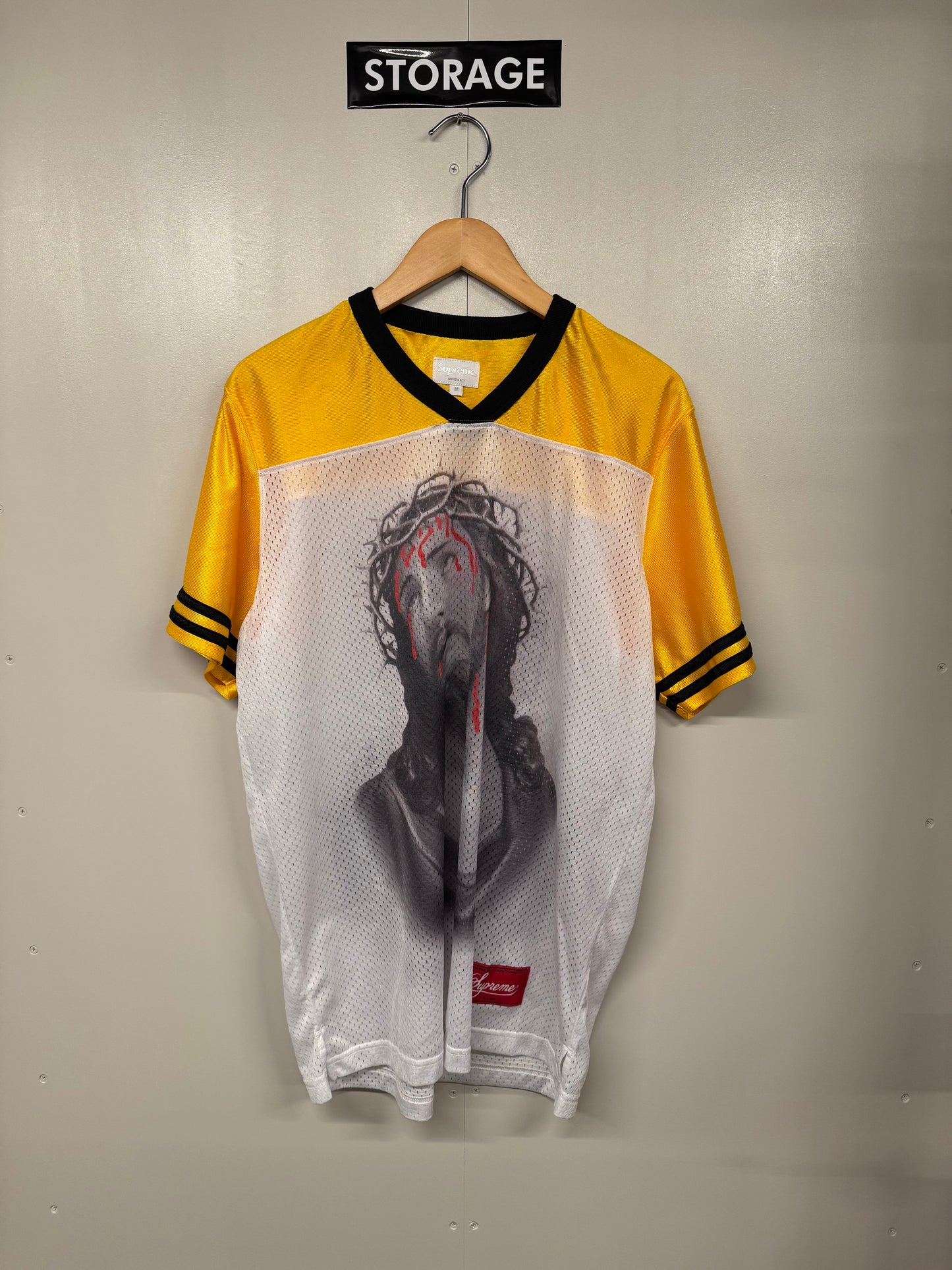 【中古】supreme 14ss Jesus Football shirt M