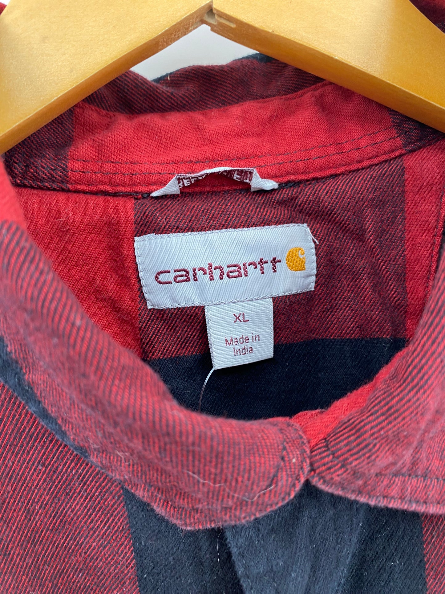 【古着】carhartt Cotton Fleece Flannel Shirt XL