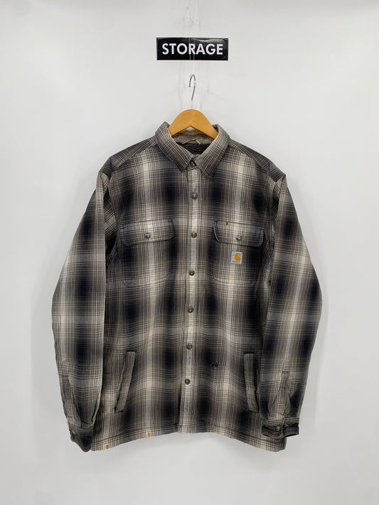 【古着】carhartt Flannel Sherpa Lined shirt L