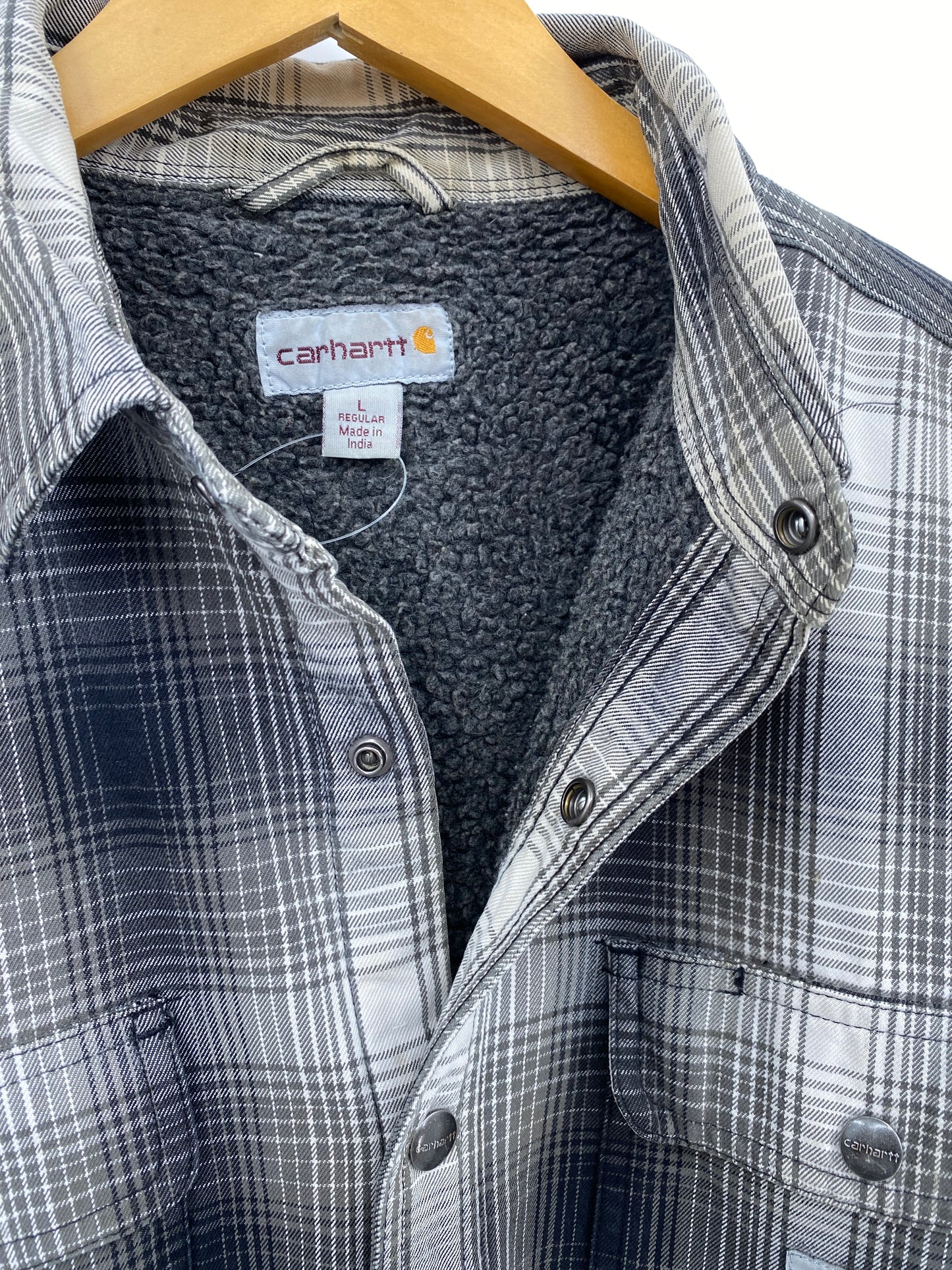 【古着】carhartt Flannel Sherpa Lined shirt L