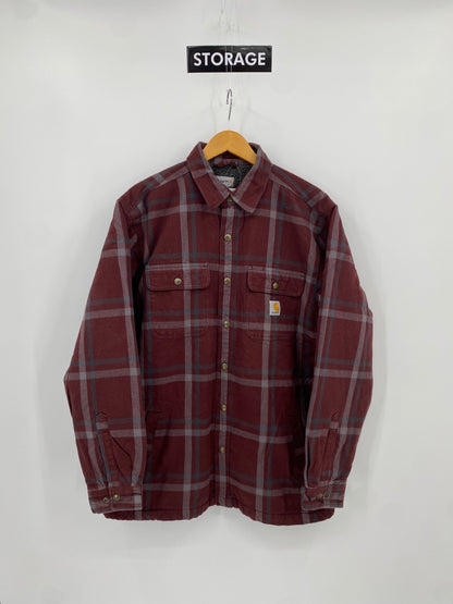 【古着】carhartt Flannel Sherpa Lined shirt L