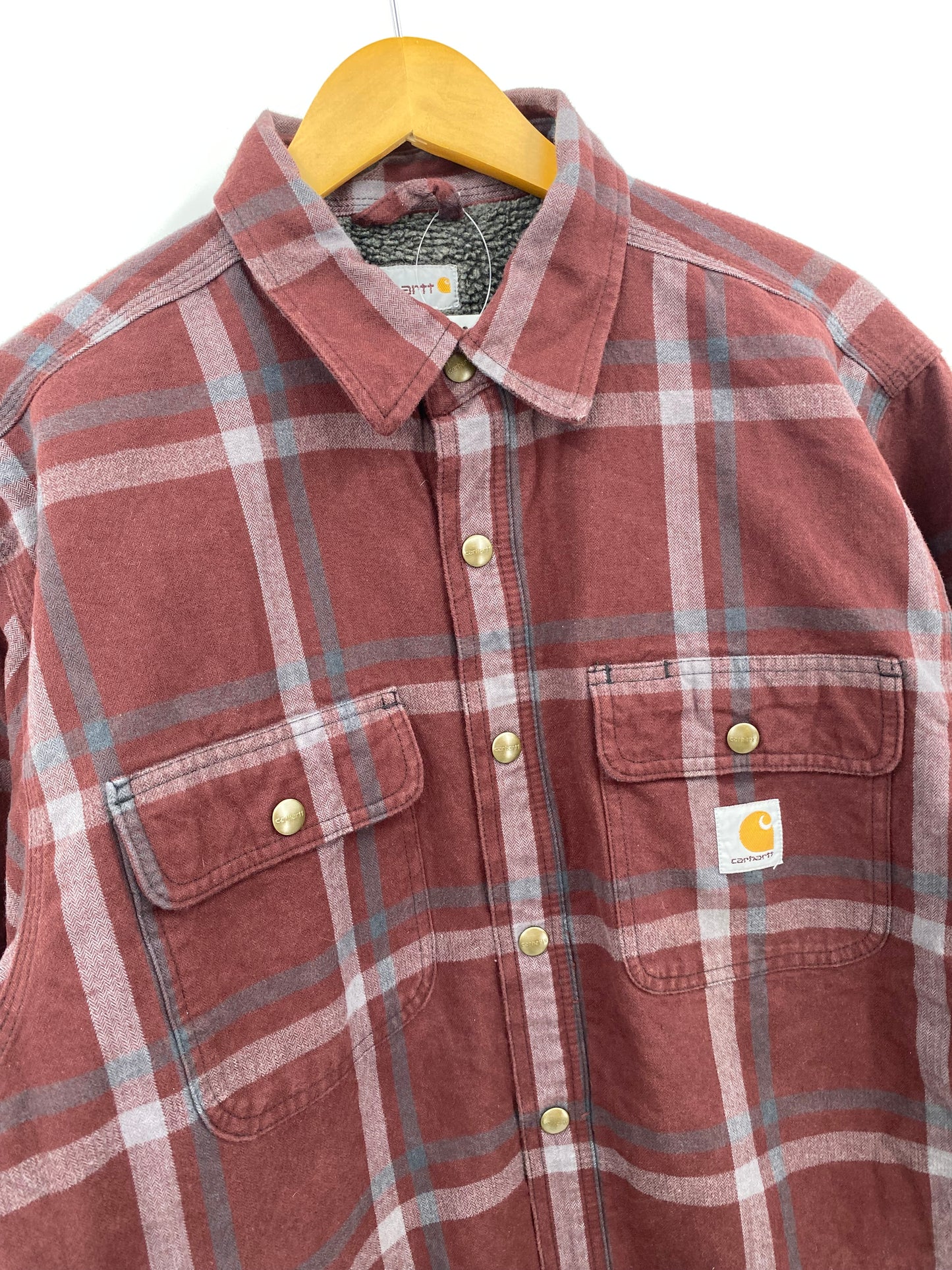 【古着】carhartt Flannel Sherpa Lined shirt L