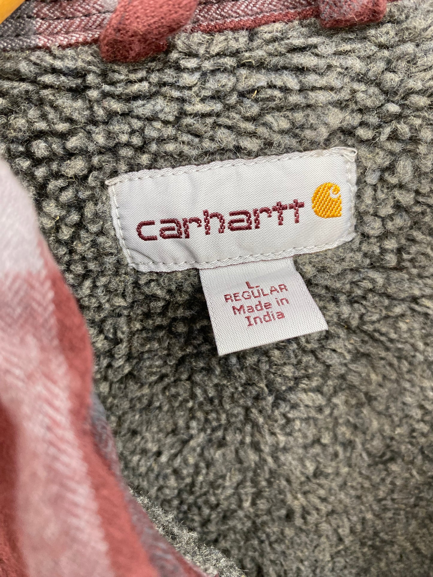 【古着】carhartt Flannel Sherpa Lined shirt L