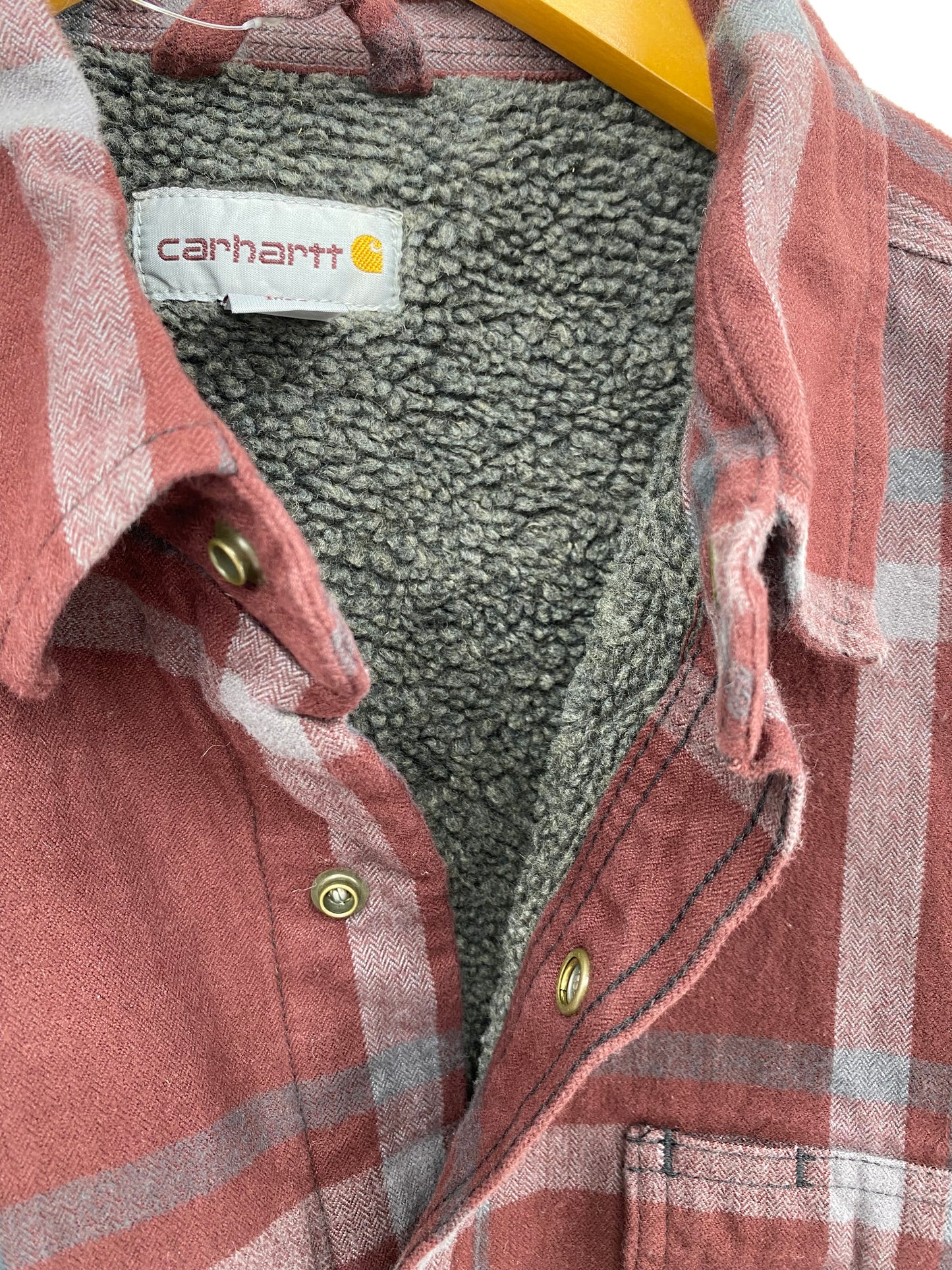 【古着】carhartt Flannel Sherpa Lined shirt L