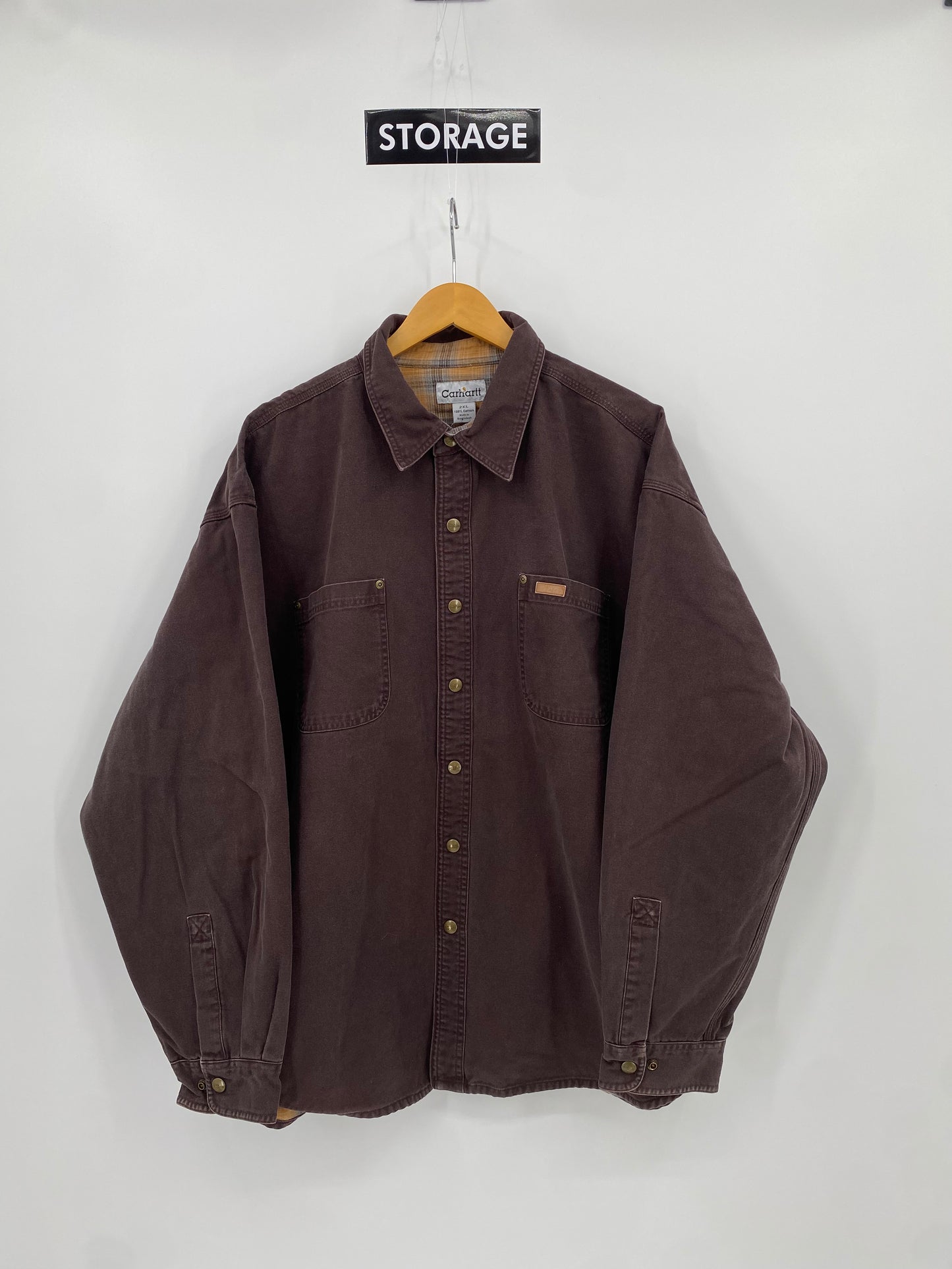 【古着】carhartt Duck Work Shirt Jacket 2XL