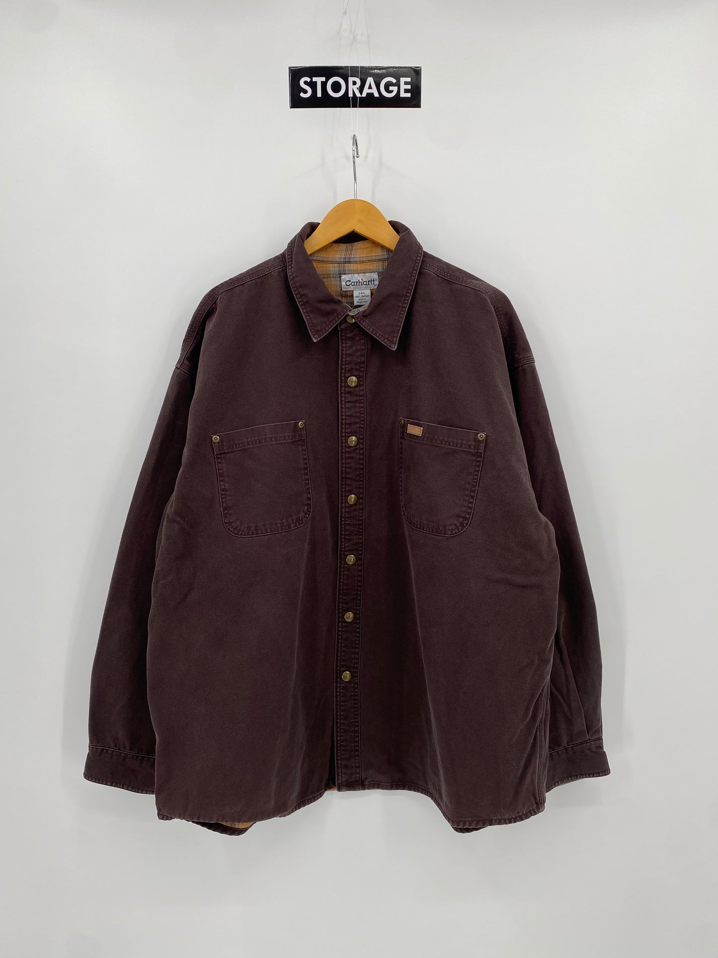 【古着】carhartt Duck Work Shirt Jacket 2XL