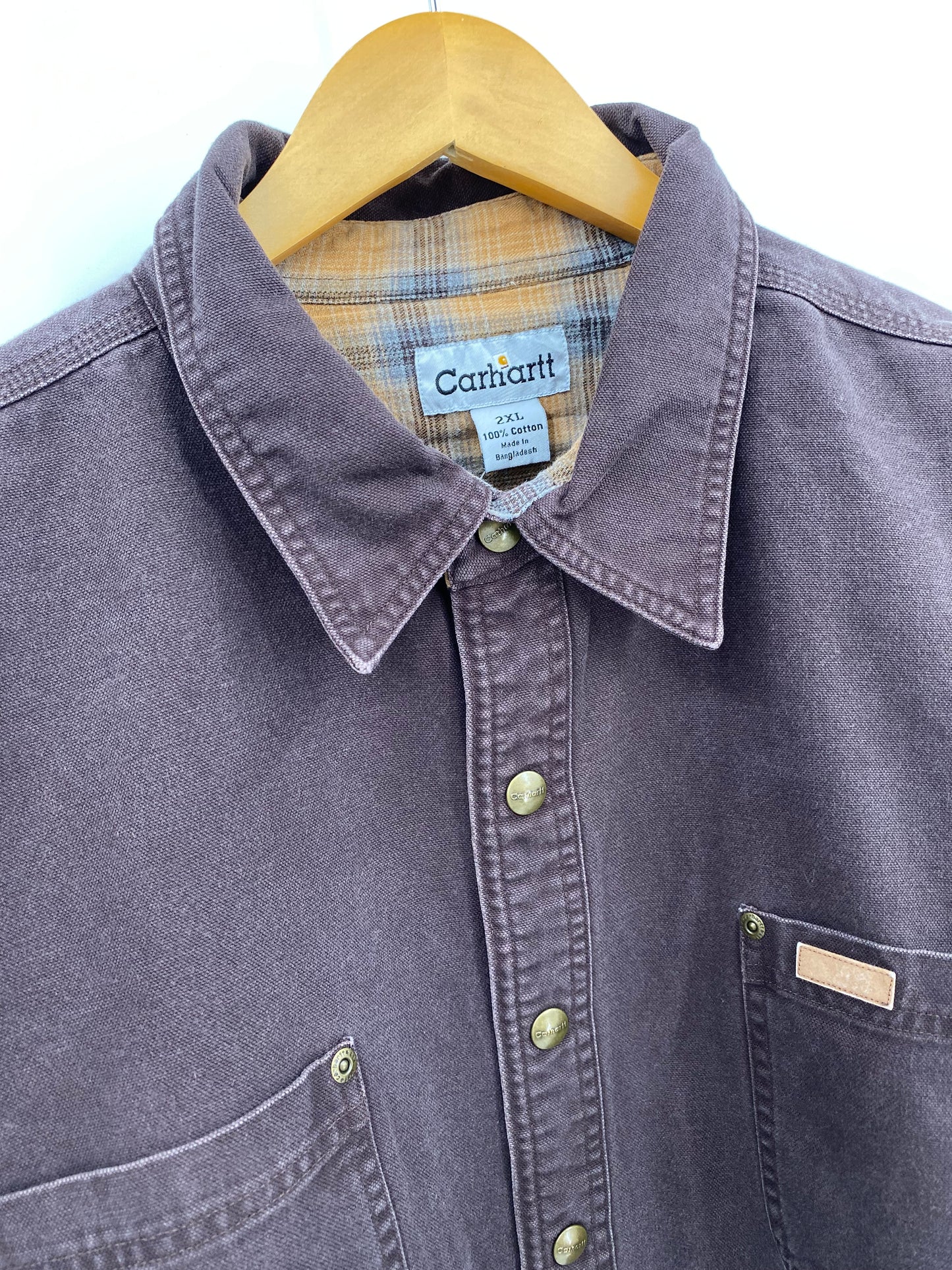 【古着】carhartt Duck Work Shirt Jacket 2XL