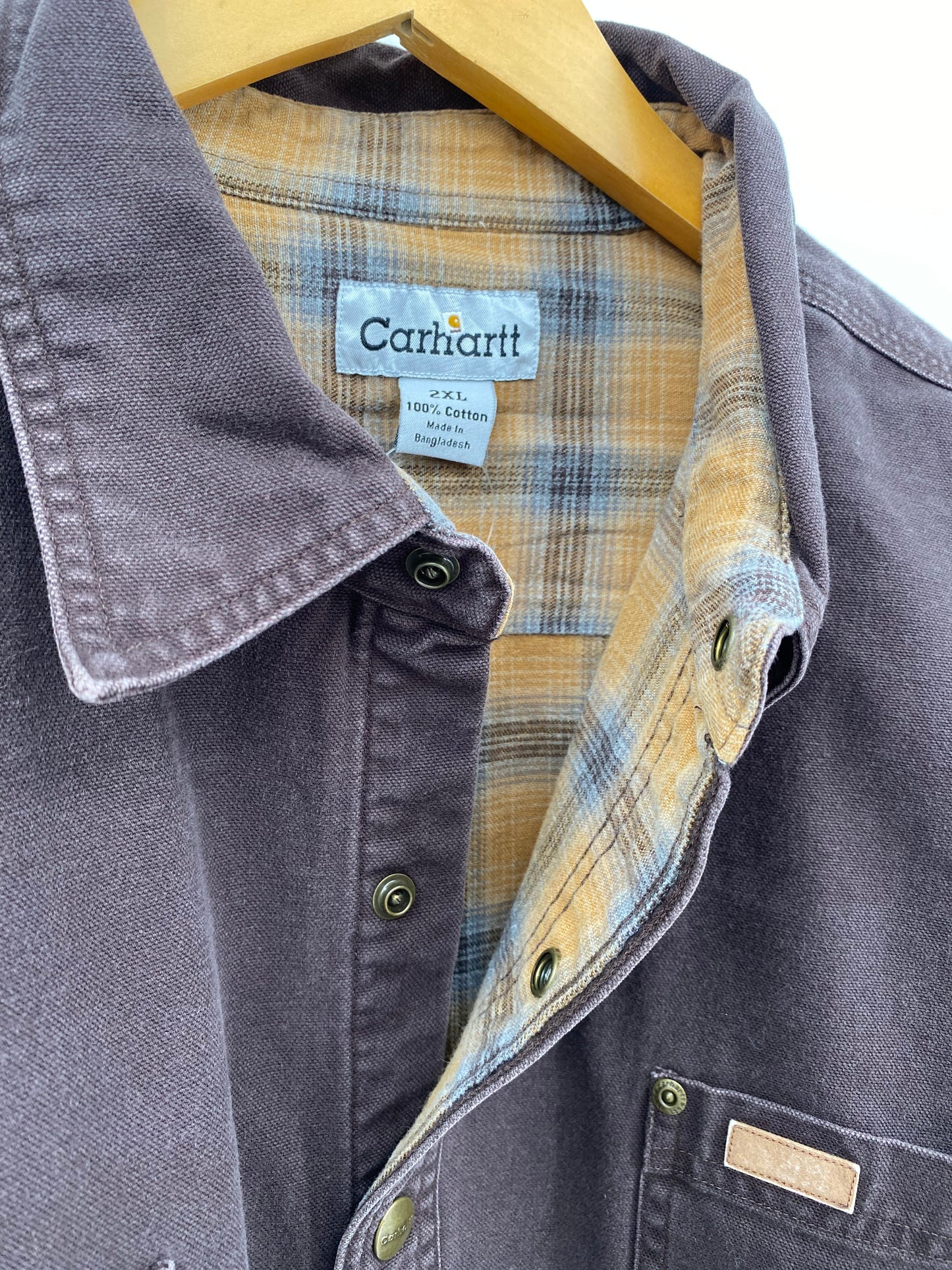 【古着】carhartt Duck Work Shirt Jacket 2XL