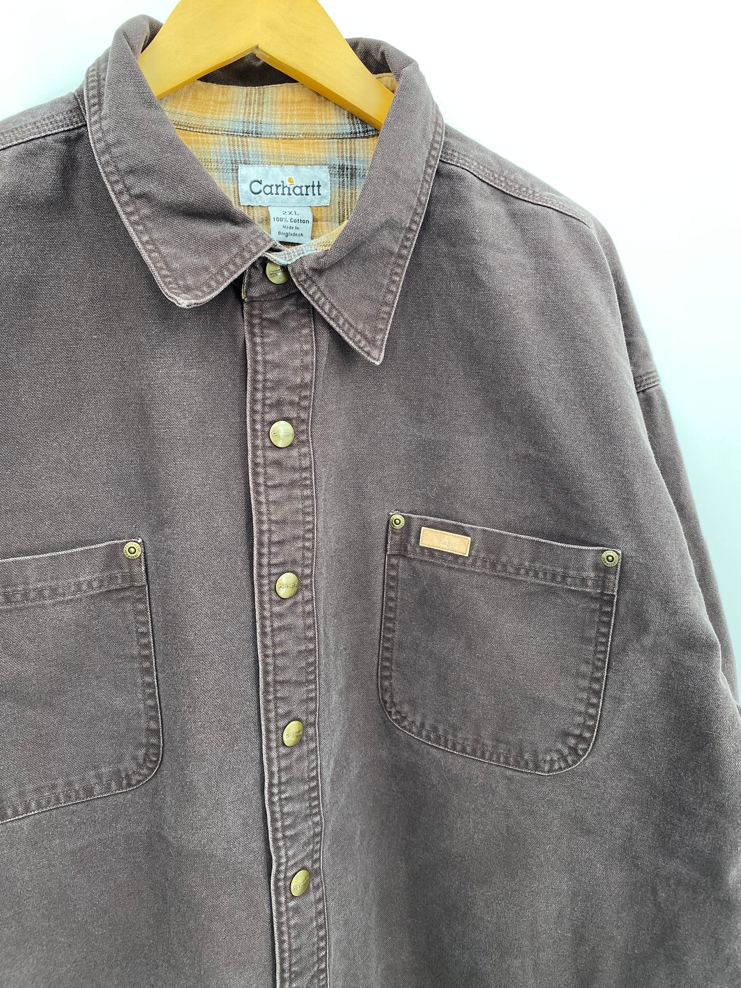 【古着】carhartt Duck Work Shirt Jacket 2XL