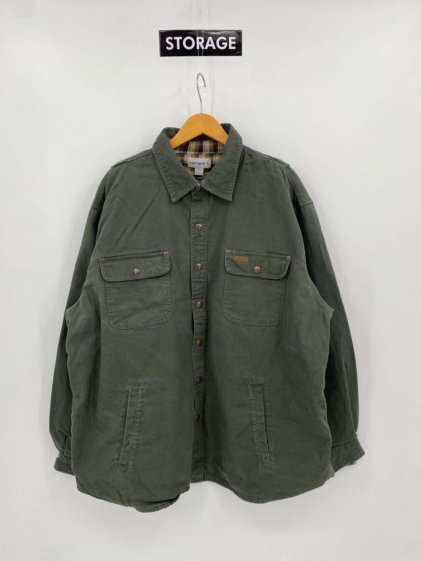 【古着】carhartt Duck Work Shirt Jacket 2XL