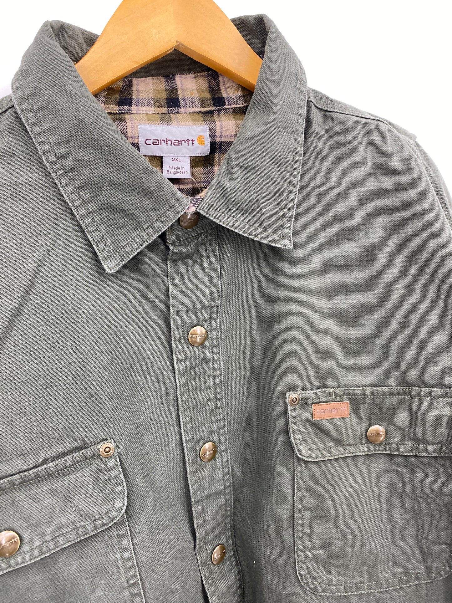 【古着】carhartt Duck Work Shirt Jacket 2XL