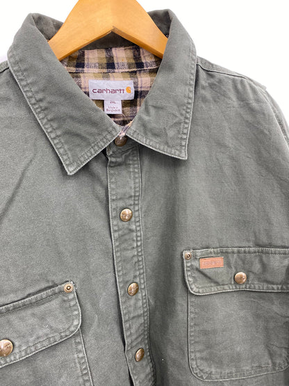 【古着】carhartt Duck Work Shirt Jacket 2XL
