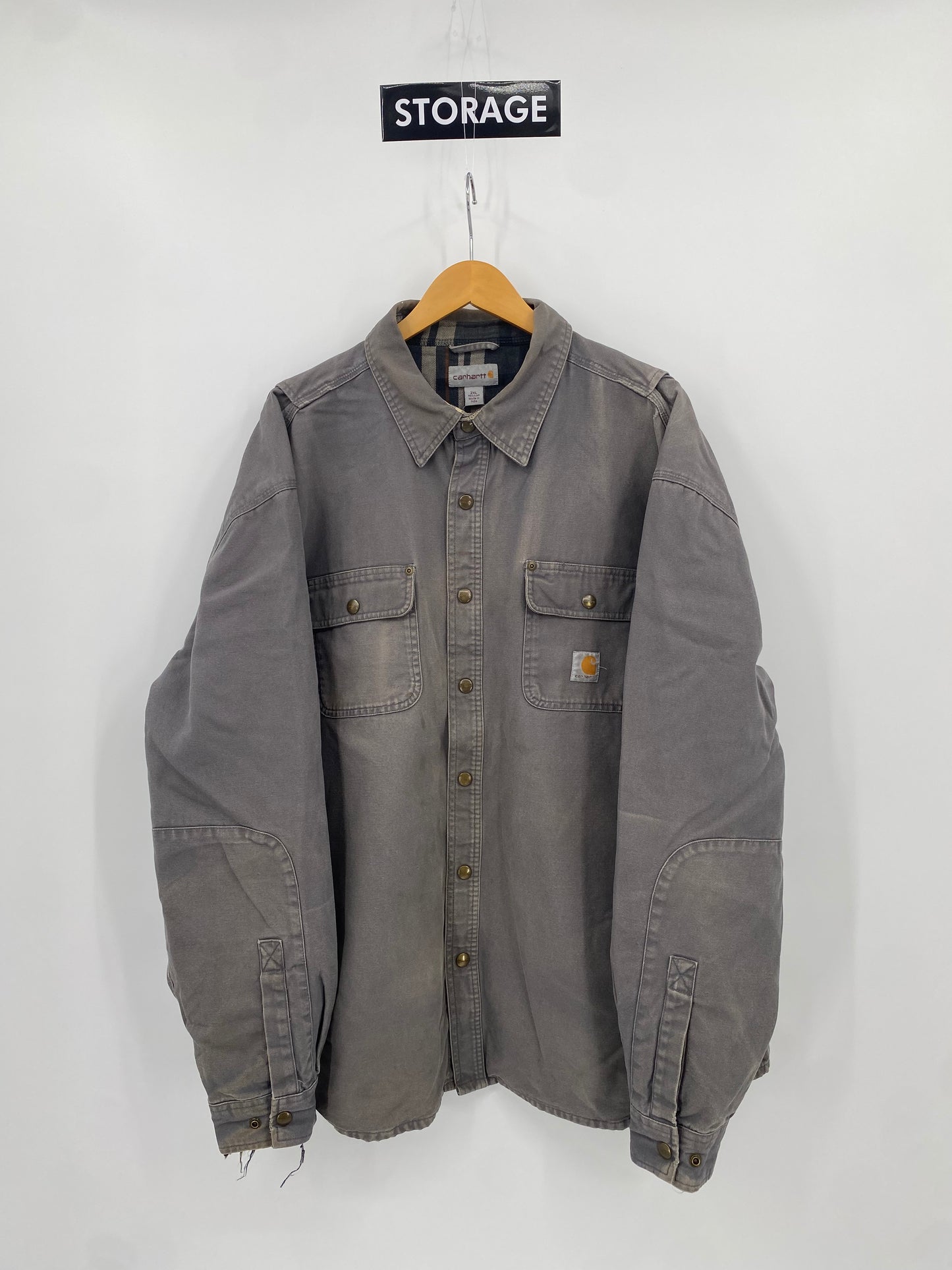 【古着】carhartt Duck Work Shirt Jacket 2XL