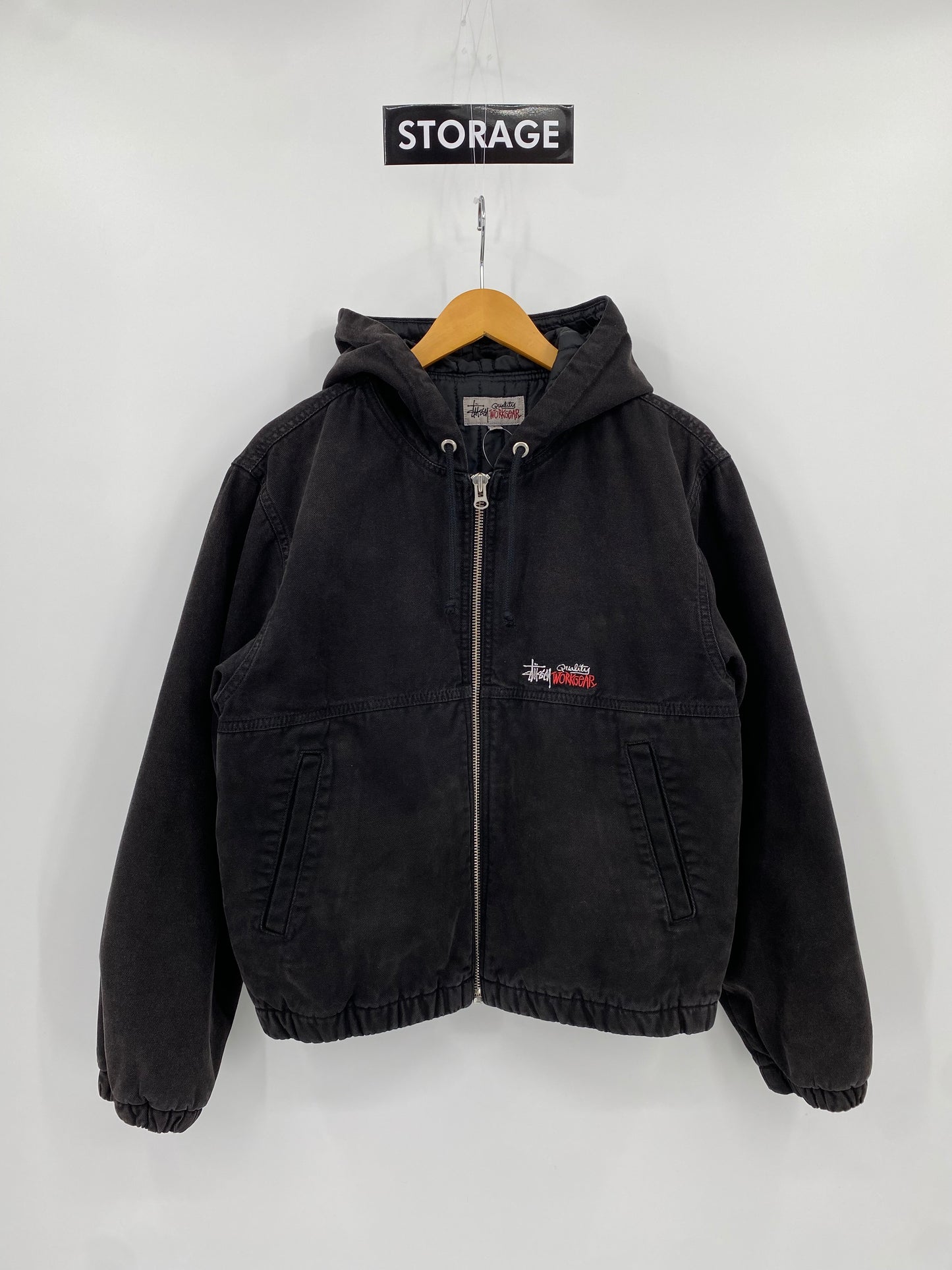 【古着】STUSSY Insulated Canvas Work Jacket S