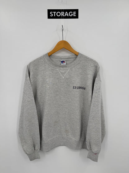 【古着】Russell Athletic 90s "STORAGE" Print Sweat Shirt