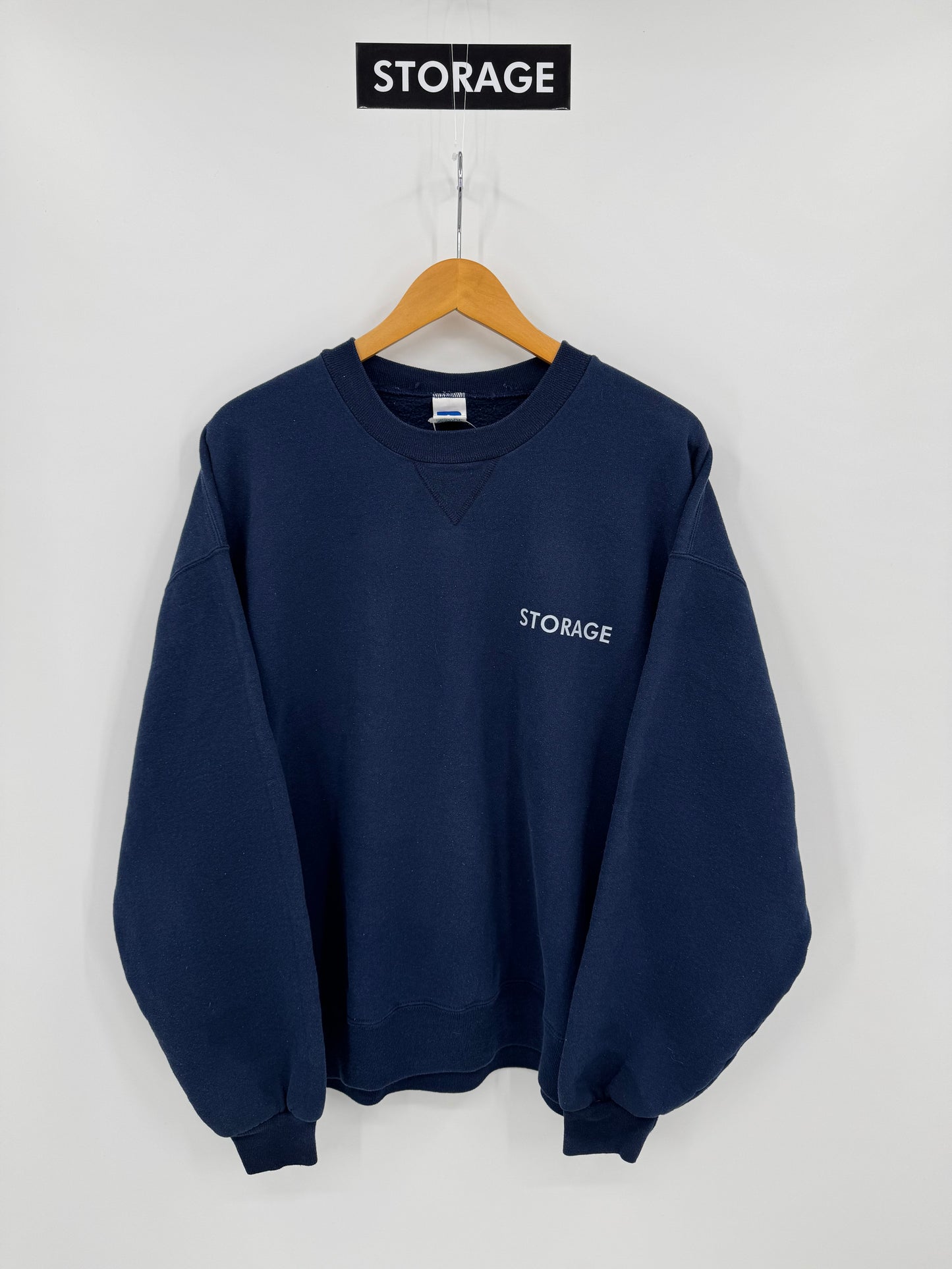 【古着】Russell Athletic 90s "STORAGE" Print Sweat Shirt