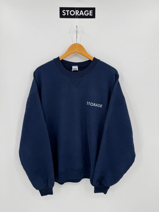 【古着】Russell Athletic 90s "STORAGE" Print Sweat Shirt