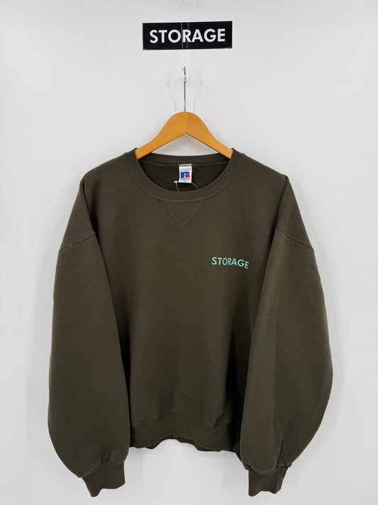 【古着】Russell Athletic 90s "STORAGE" Print Sweat Shirt
