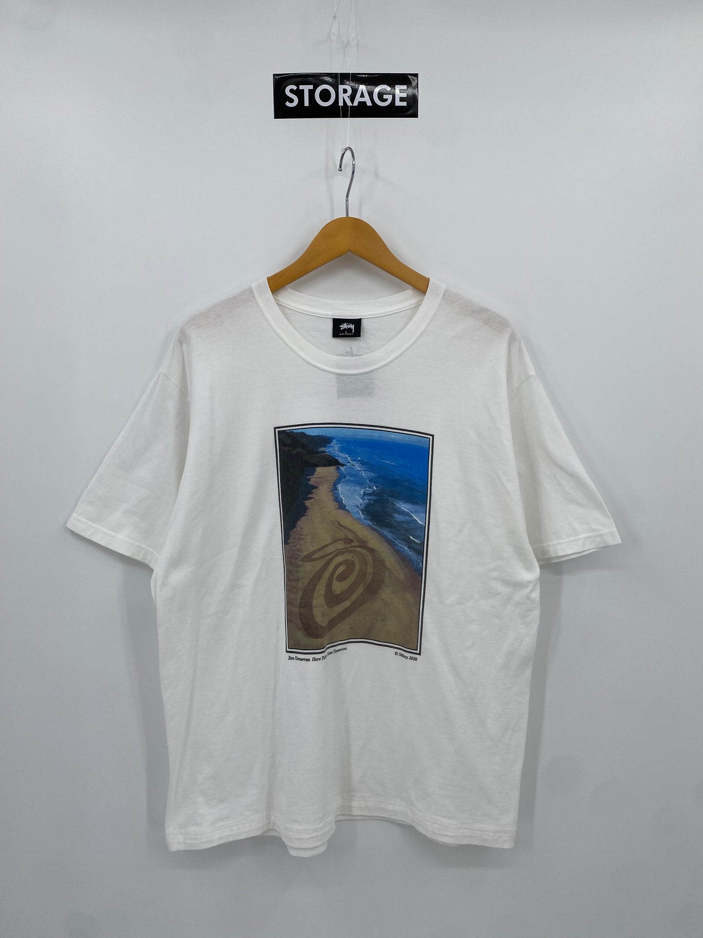 【古着】STUSSY LAND ART Tee L