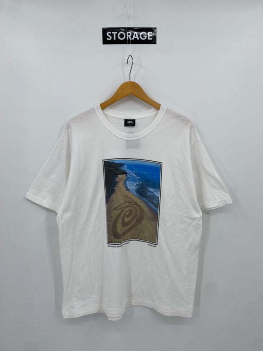 【古着】STUSSY LAND ART Tee L