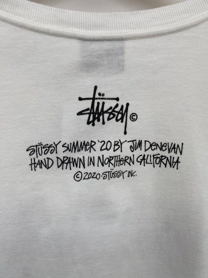 【古着】STUSSY LAND ART Tee L