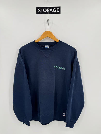 【古着】Russell Athletic 90s "STORAGE" Print Sweat Shirt