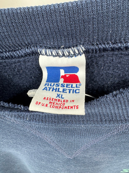 【古着】Russell Athletic 90s "STORAGE" Print Sweat Shirt