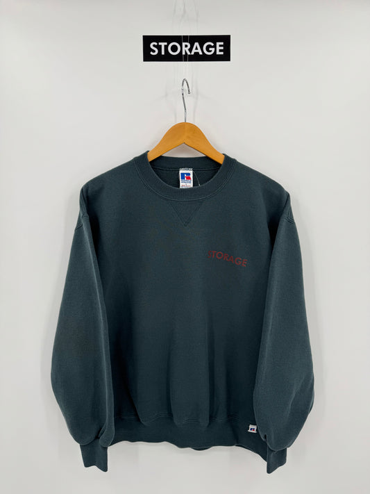 【古着】Russell Athletic 90s "STORAGE" Print Sweat Shirt